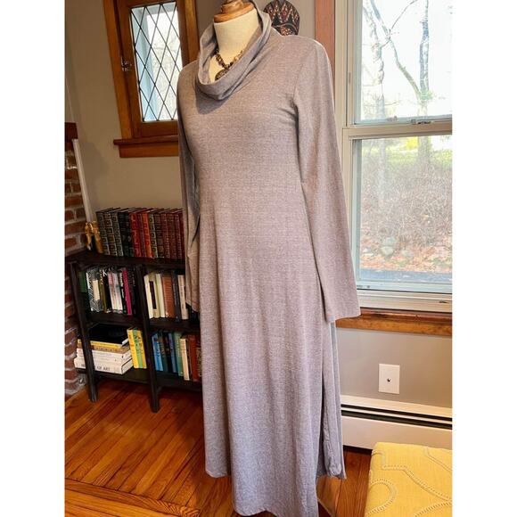 Organic Cotton Cowel Neck Earthy Dress - Picture 3 of 6